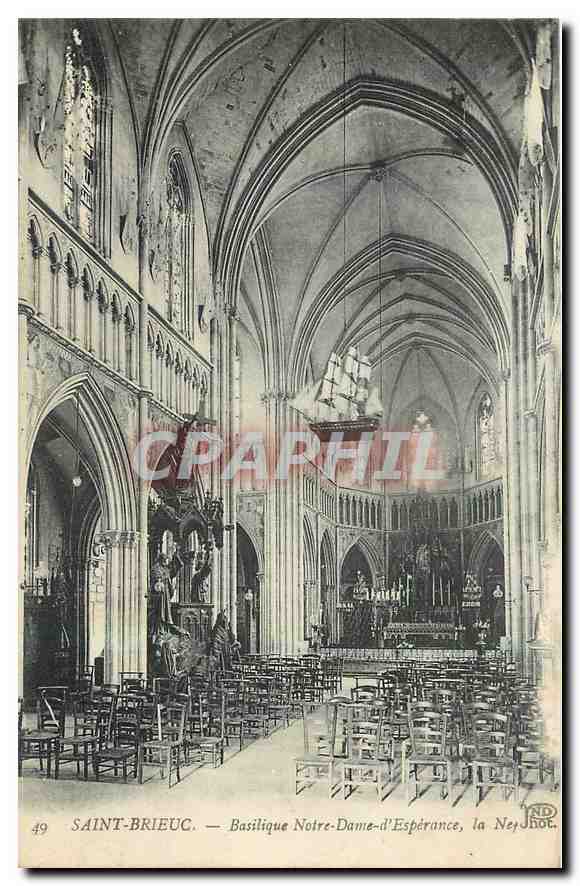 CPA Saint Brieuc Basilique Notre Dame d'Esperance la Nef 