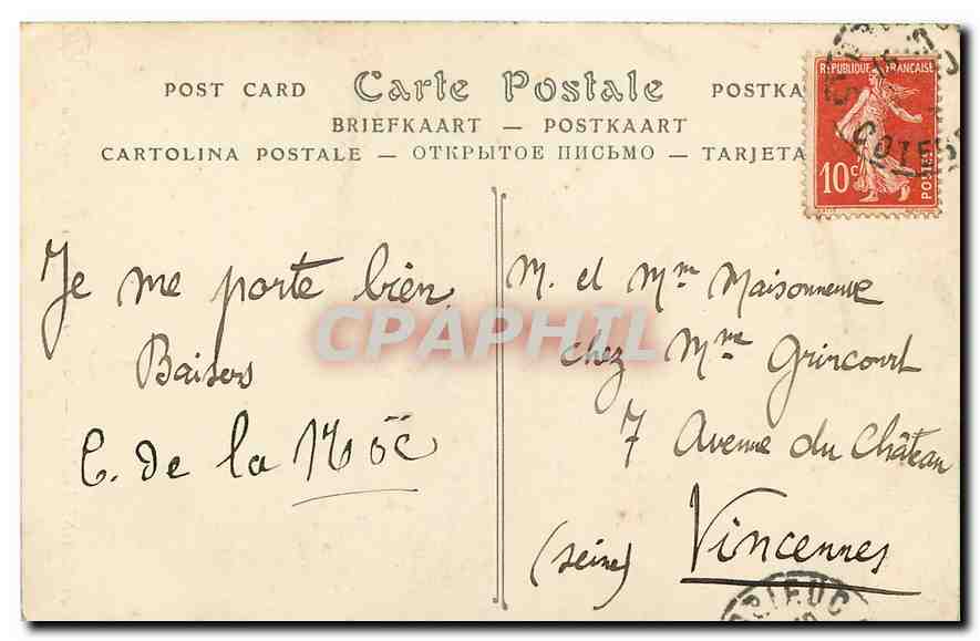 CPA Saint Brieuc Basilique Notre Dame d'Esperance la Nef  — Rückseite