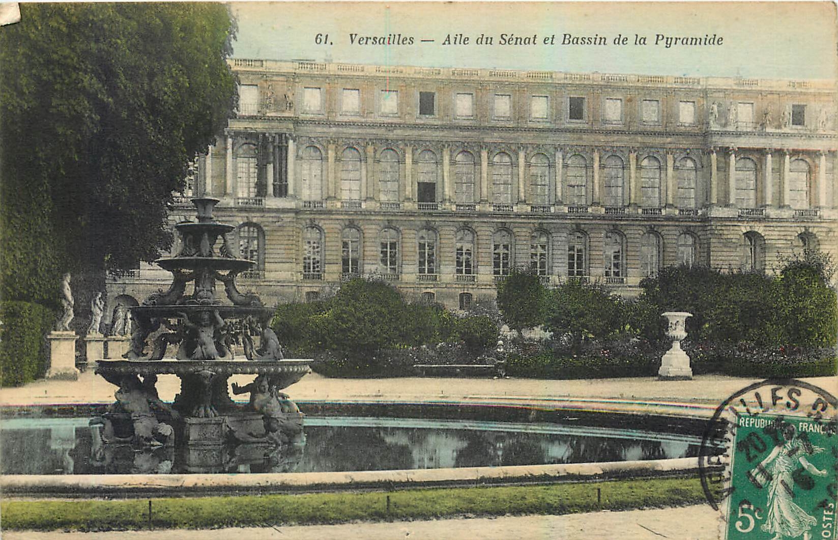 CPA Versailles Alie du Senat et Bassin de la Pyramide 