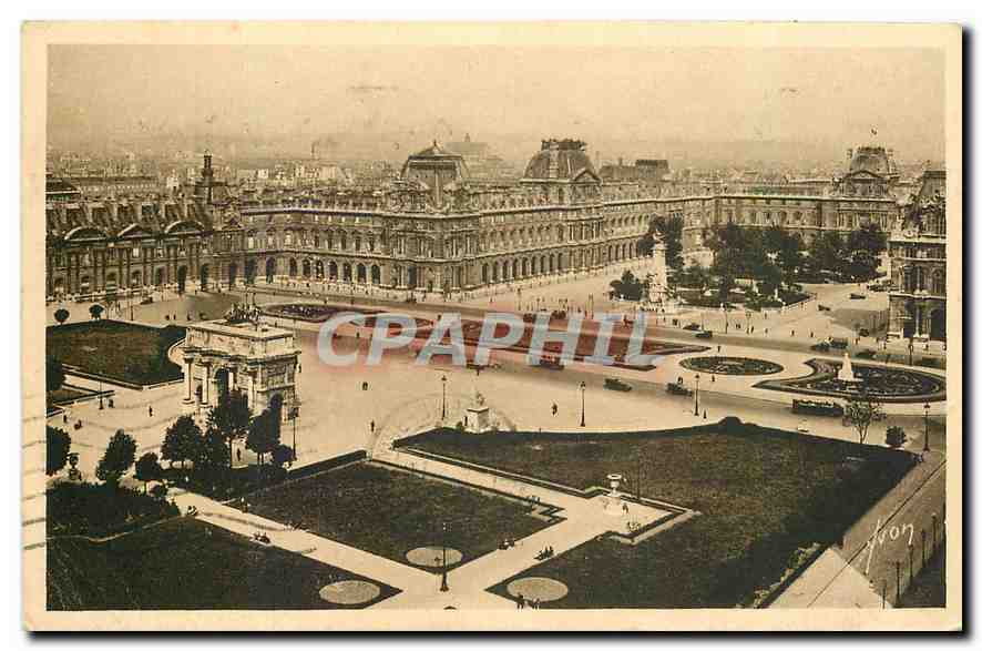 CPA Paris Perspective sur la Place du Carrousel 