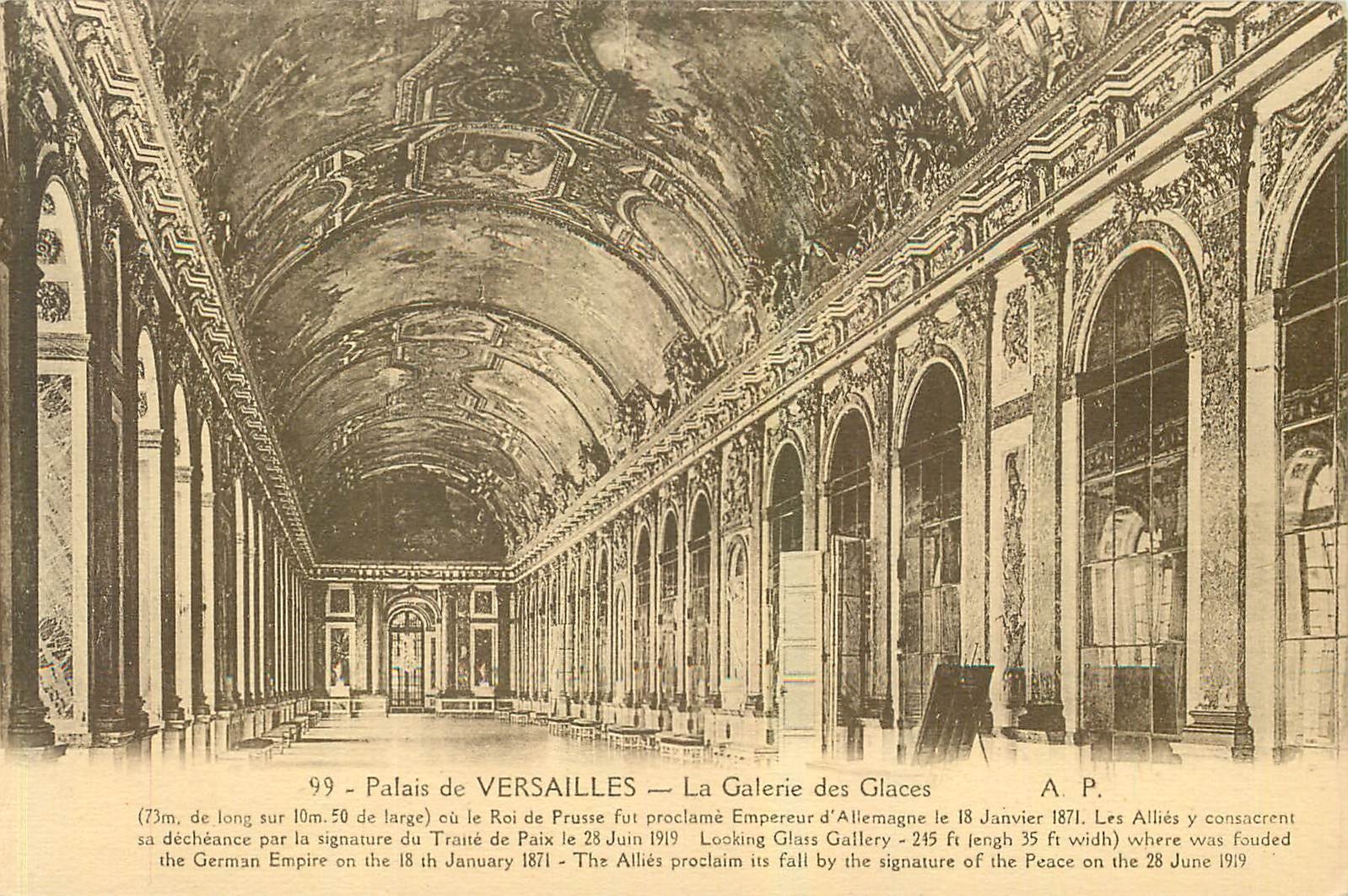CPA Palais de Versailles La Galerie des Glaces 