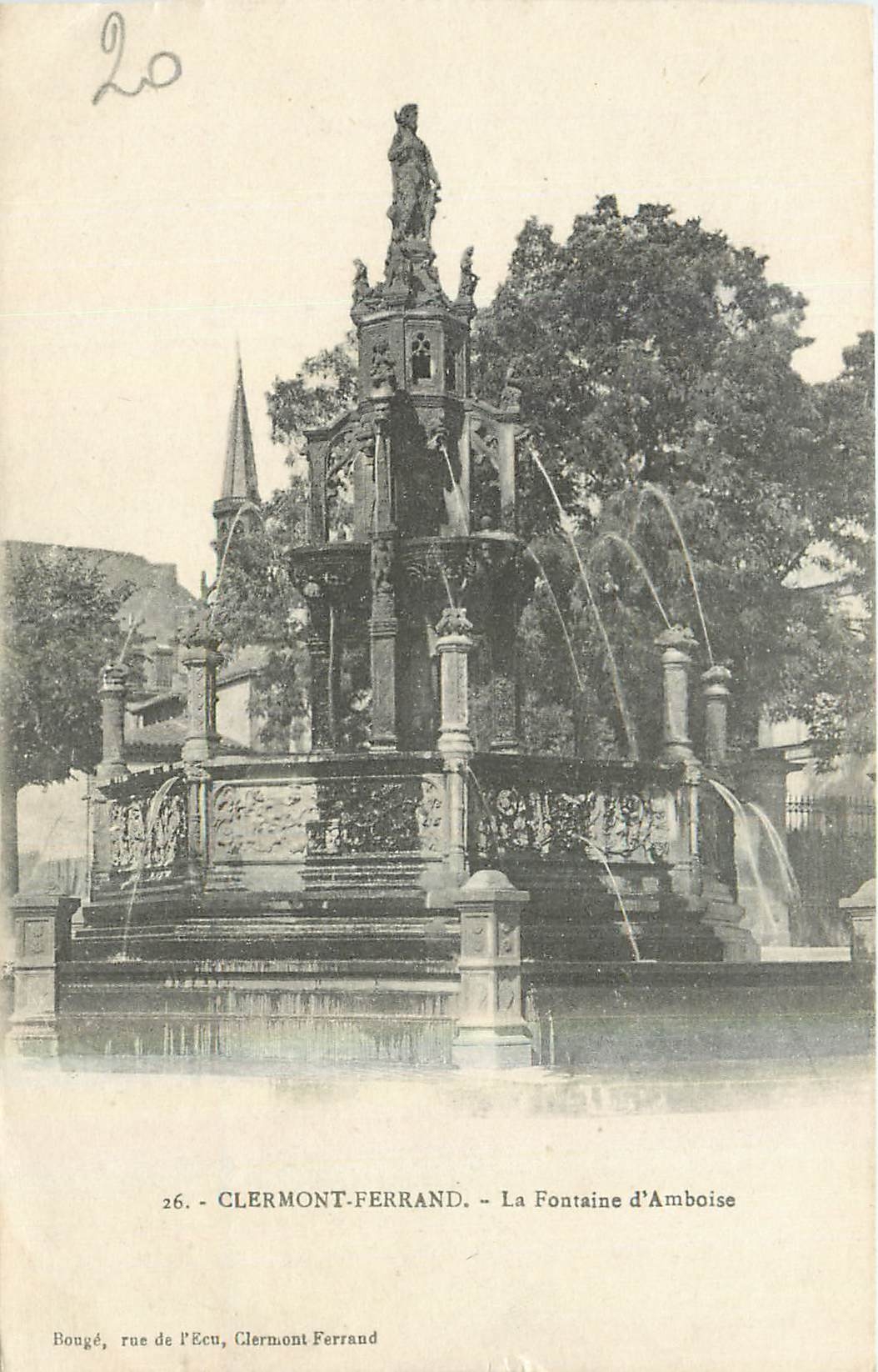 CPA Clermont Ferrand La Fontaine d'Amboise 