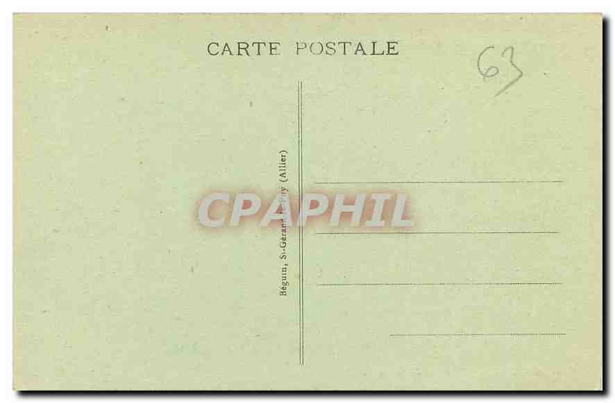 CPA La Bourboule Vue du grand Etablissement et l'Eglise  — Rückseite