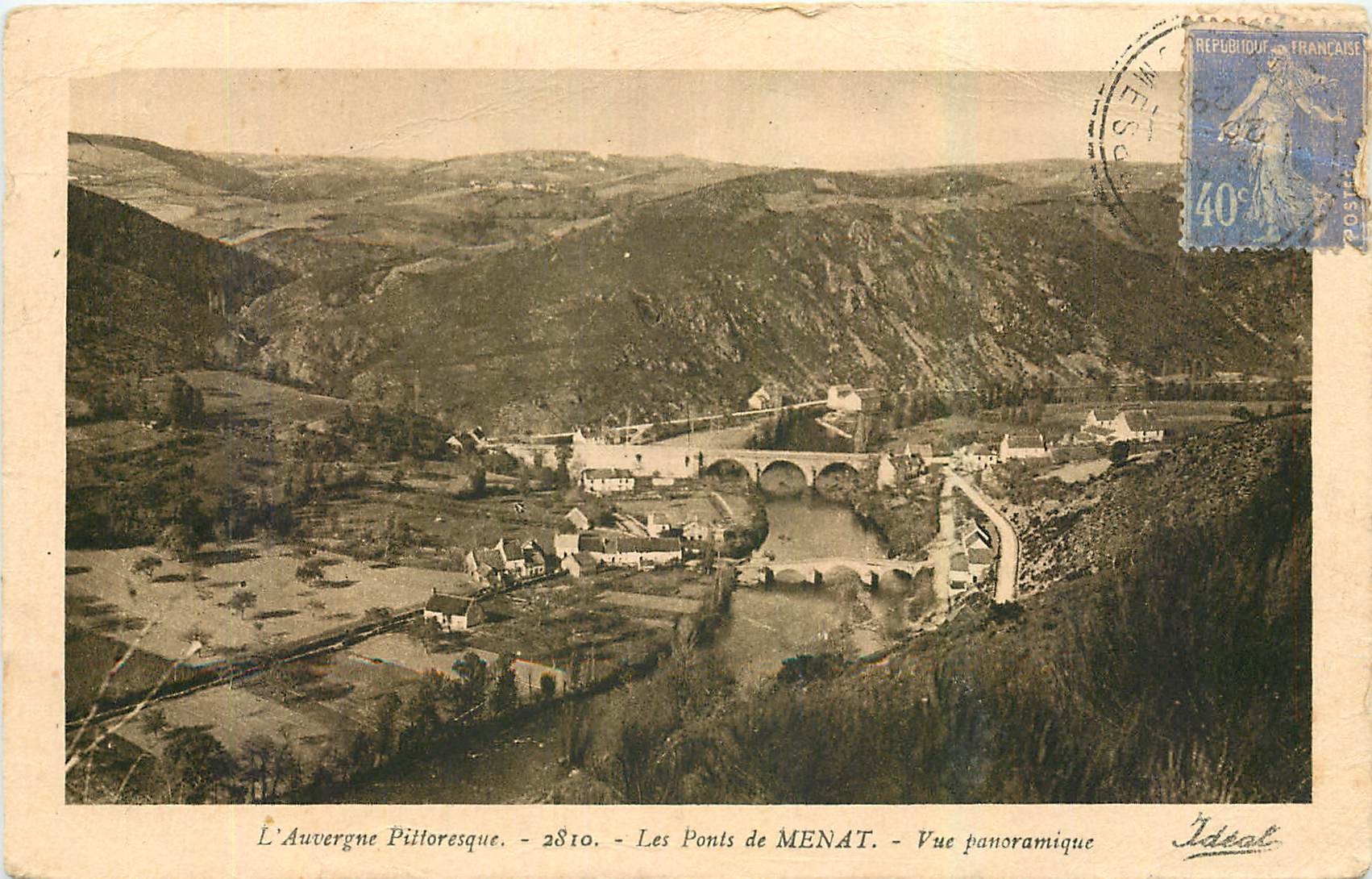 CPA L'Auvergne Pittoresque Les Ponts de Menat Vue panoramique 