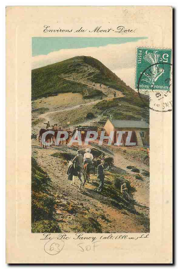 CPA Environs du Mont Dore Le Pic Sanoy Ane Mule