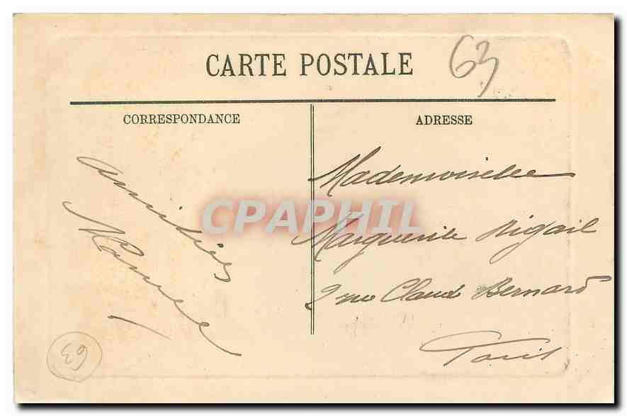 CPA Environs du Mont Dore Le Pic Sanoy Ane Mule — Verso
