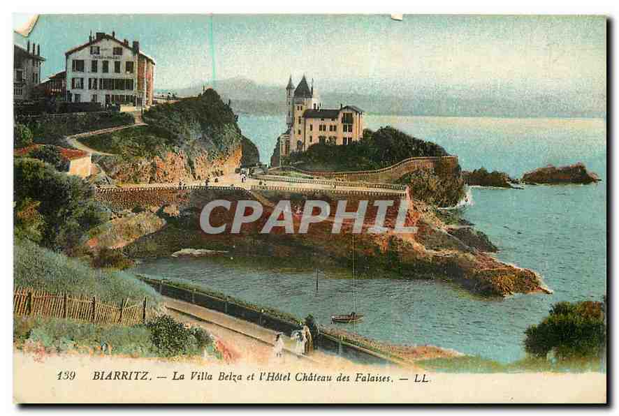 CPA Biarritz La Villa Belza et l'Hotel Chateau des Falaises 