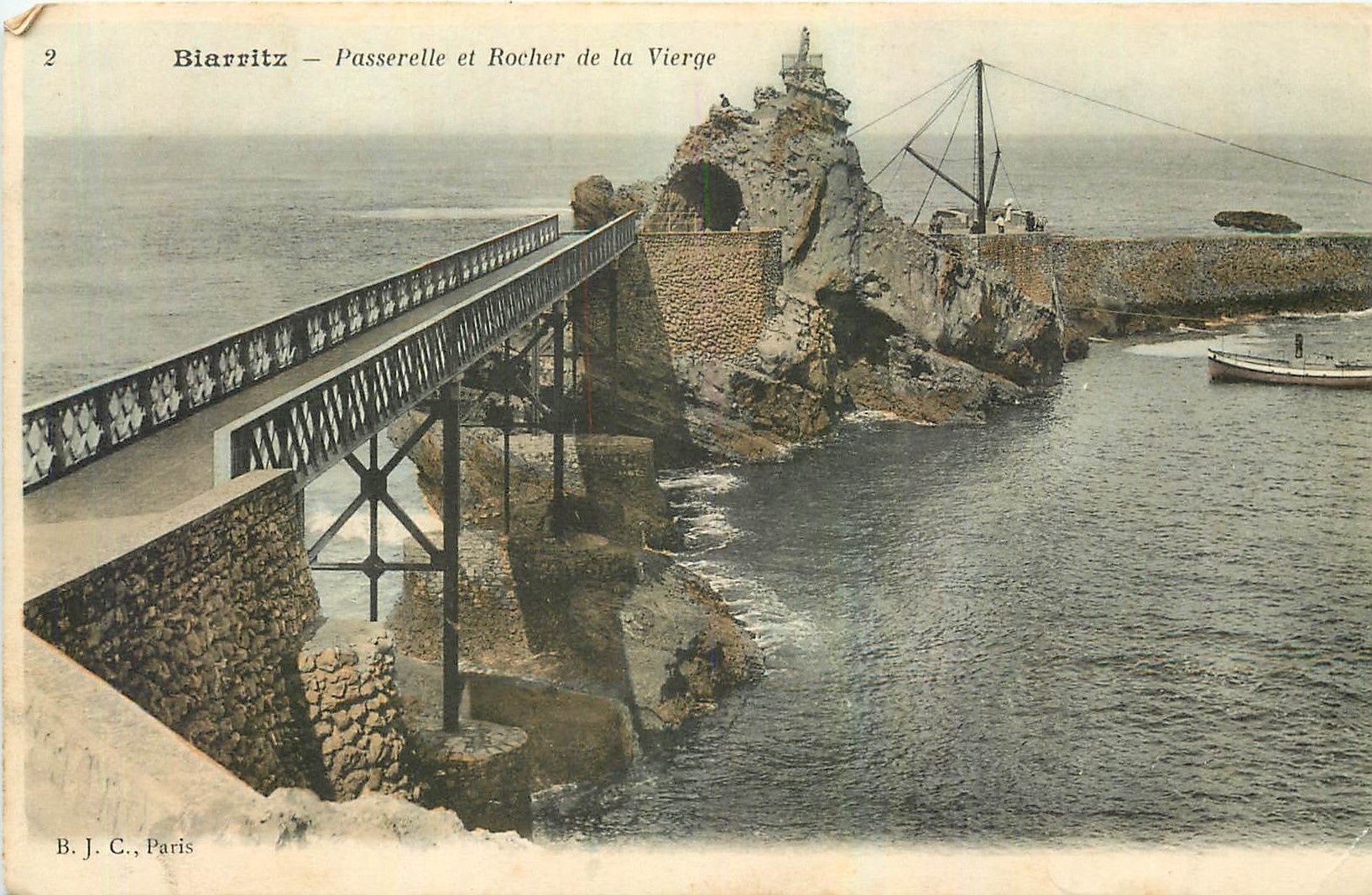 CPA Biarritz Passerelle et Rocher de la Vierge 