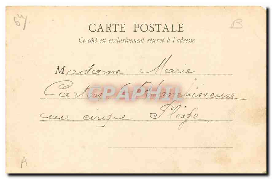 CPA Biarritz Passerelle et Rocher de la Vierge  — Verso