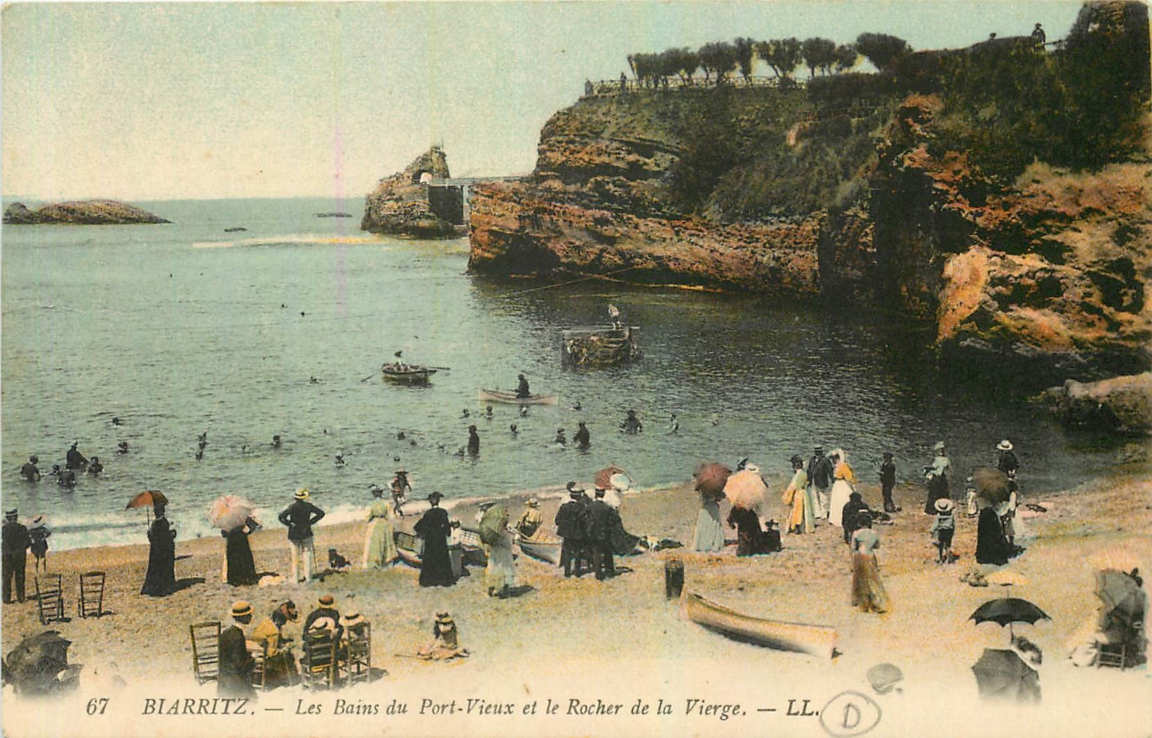 Biarritz — Die Bäder des alten Hafens und der Felsen der Jungfrau — LL, Nr. 67