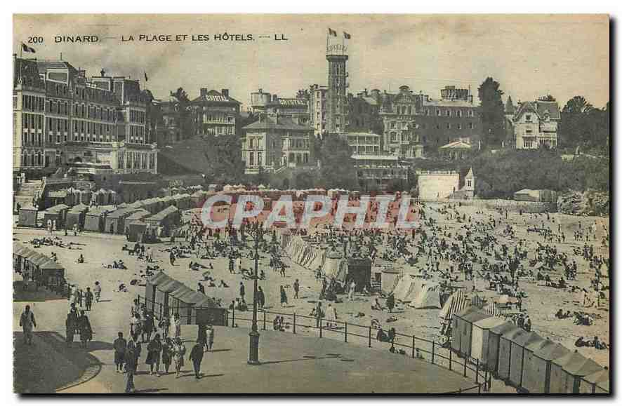 Dinard — La plage et les hôtels — LL