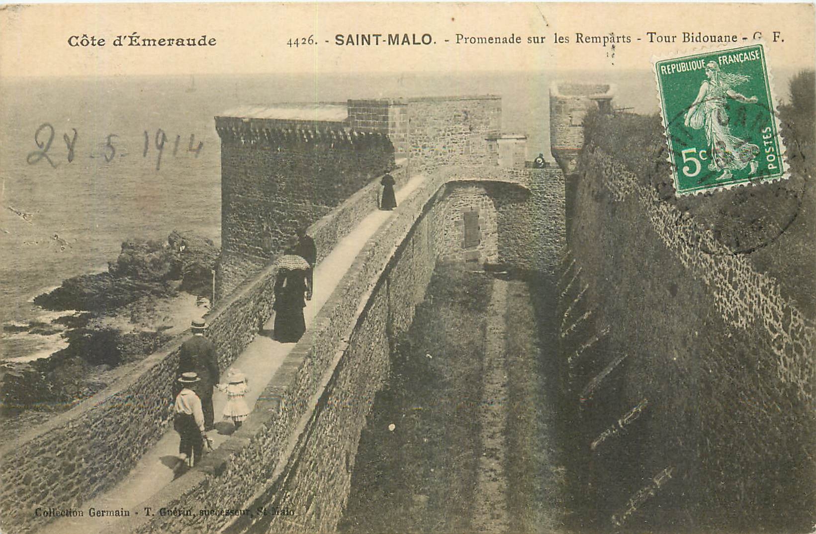 Saint-Malo - Promenade sui Remparts - Torre Bidouane - C.F. - Côte d'Émeraude