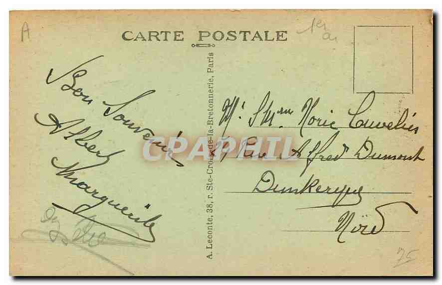 CPA Paris Le Jardin des Tuileries et le Pavillon de Marsan  — Rückseite