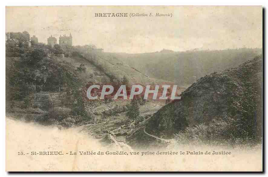 St-Brieuc - La Vallée du Gouëdic, vue prise derrière le Palais de Justice — Collection E. Hamonic