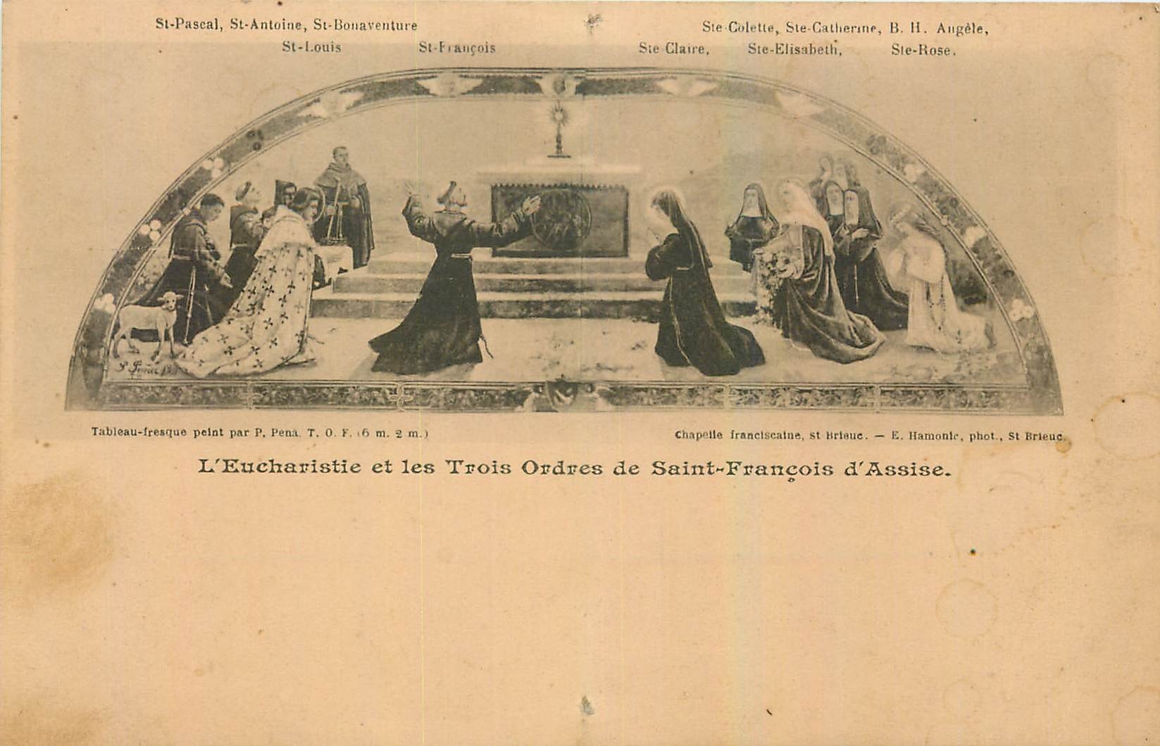 CPA L'Eucharistie et les Trois Ordres de Saint Francois d'Assise 