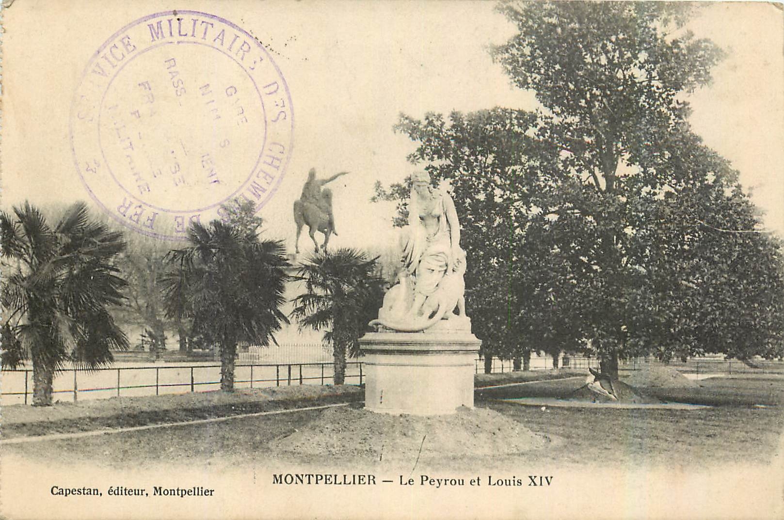 CPA Montpellier Le Peyrou et Louis XIV 