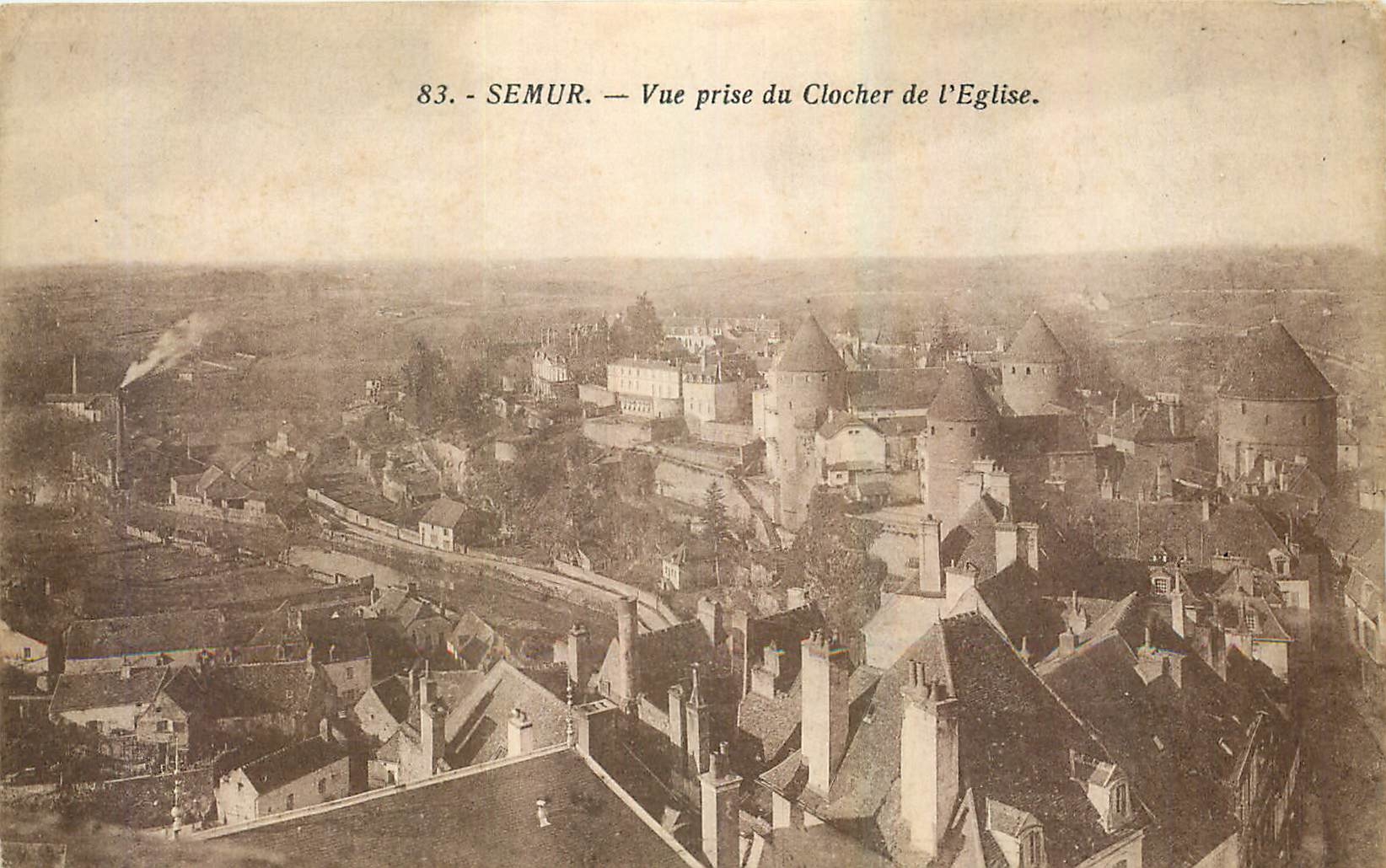 CPA Semur Vue prise du Clocher de l'Eglise 
