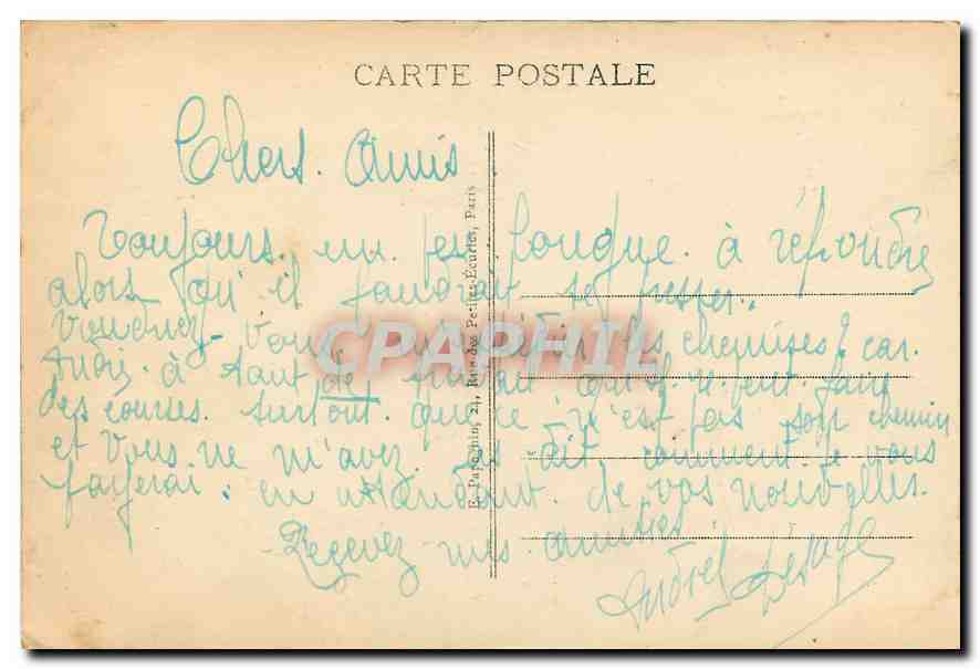 CPA Paris la Gare de Lyon  — Rückseite