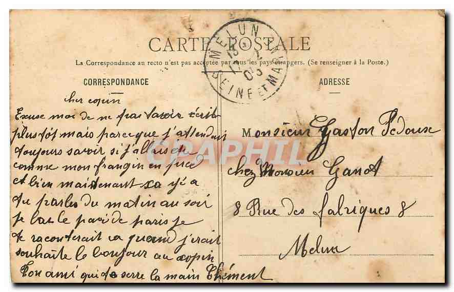 CPA Paris Boulevard des Italiens  — Rückseite