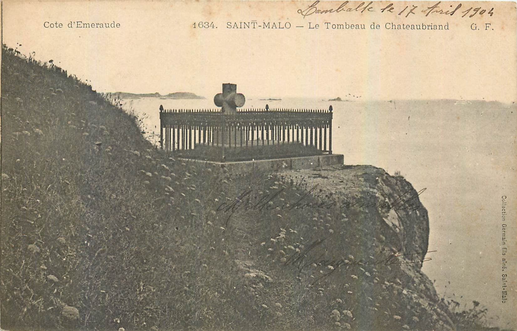 CPA Cote d'Emeraude Saint Malo Le Tombeau de Chateaubriand 