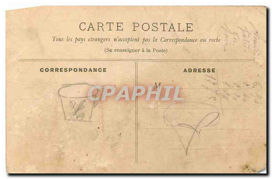 CPA Le Mail Coach Masticatoire Ferlys Caleche Chevaux — Verso