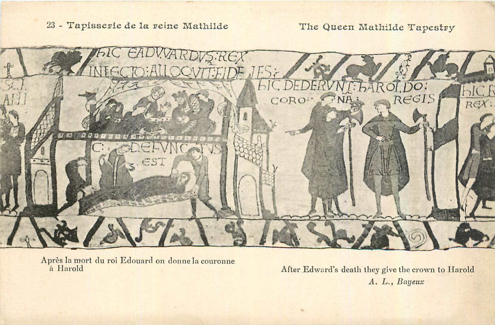 CPA Tapisserie de la Reine Mathilde Apres la mort du roi Edouard
