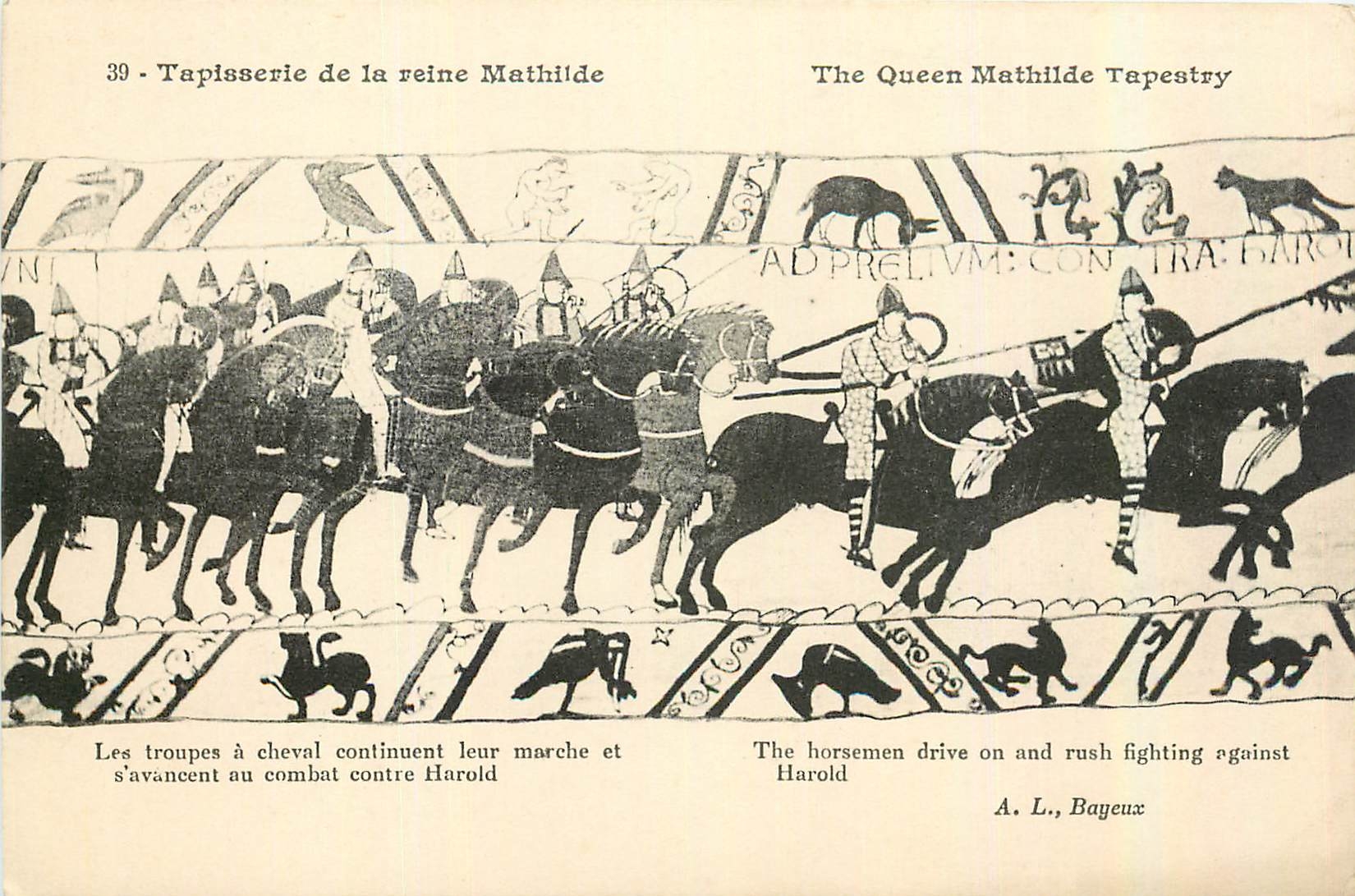 CPA Tapisserie de la Reine Mathilde Les troupes a cheval