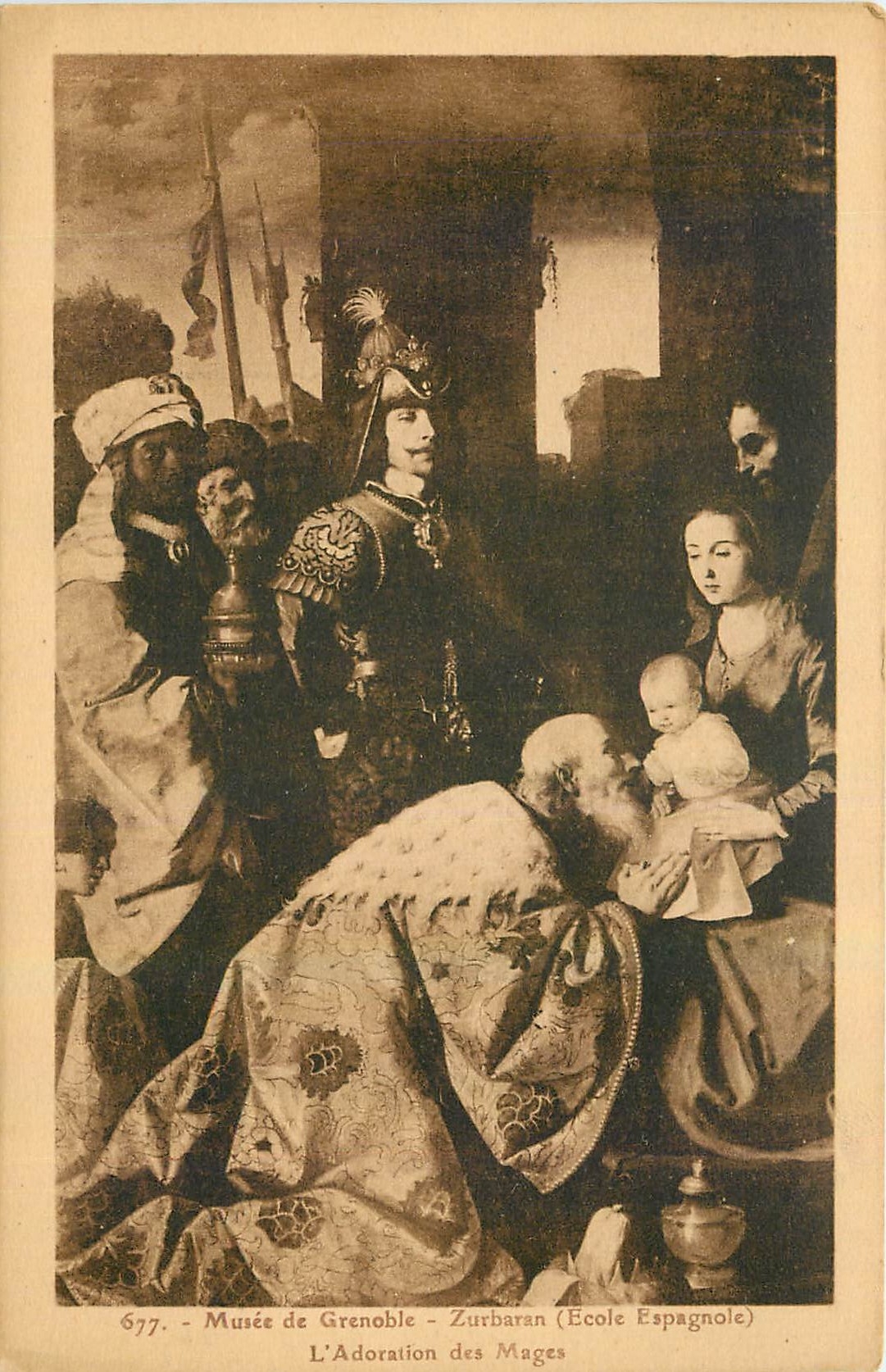 L'Adoration des Mages — Musée de Grenoble — Zurbaran (École Espagnole) — n°677