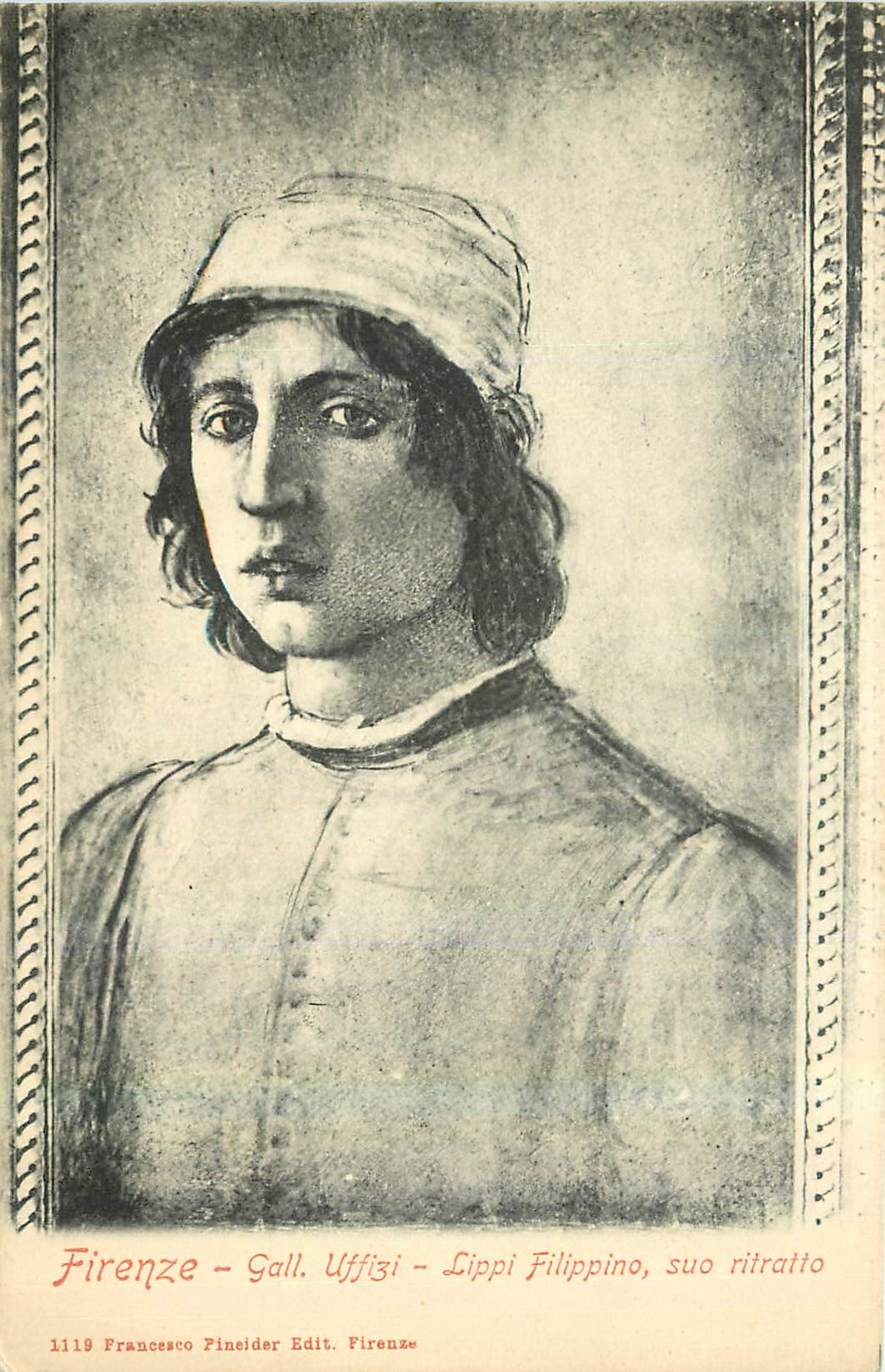 CPA Firenze Gall Uffizi Lippi Filippino suo ritratto 