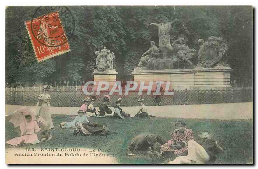 CPA Saint Cloud Le Parc Ancien Fronton du Palais de l'Industrie 