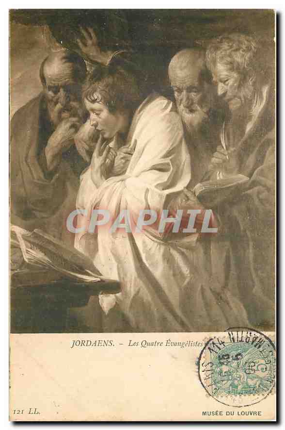 CPA Jordaens Les Quatre Evangelistes Musee du Louvre 