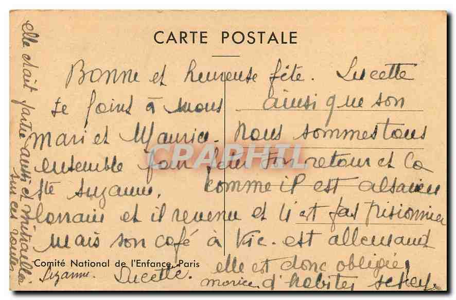 CPA Van Dyck Tete d'Enfant  — Verso