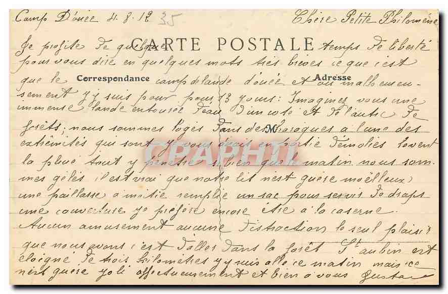 CPA Saint Aubin du Cormier I et V La Tour du Chateau  — Rückseite