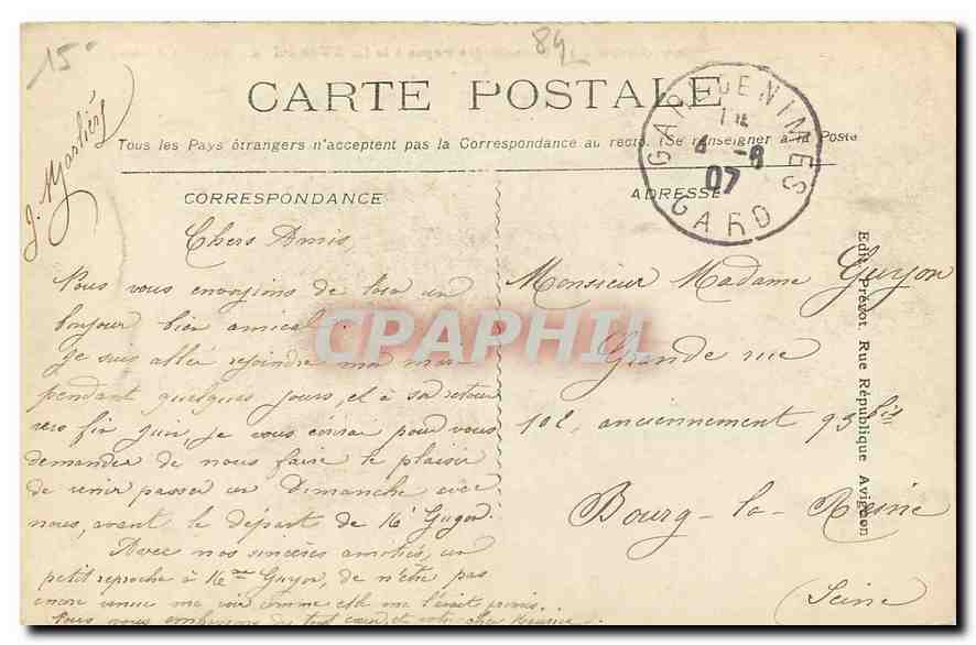 CPA Avignon Le Chateau des Papes a la fin XVI siecle d'apres une Estampe  — Verso