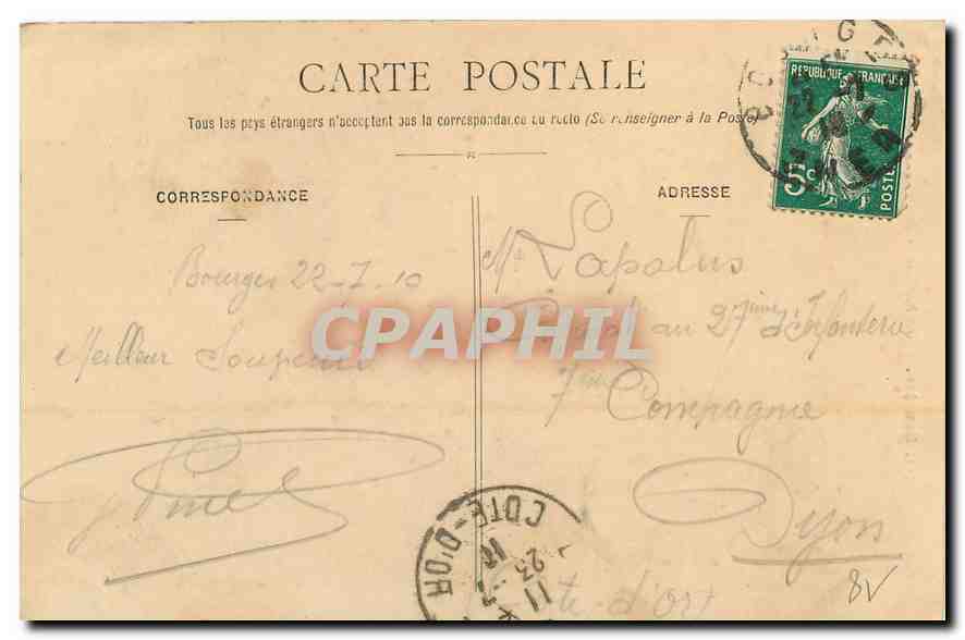 CPA Bourges cathedrale Abside  — Rückseite