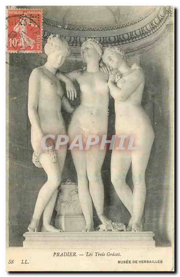 CPA Pradier Les Trois Graces Musee de Versailles 