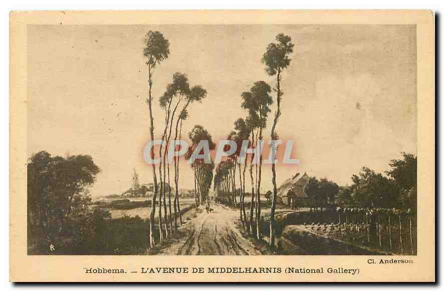 CPA Hobbema L'Avenue de Middelharnis National Gallery 