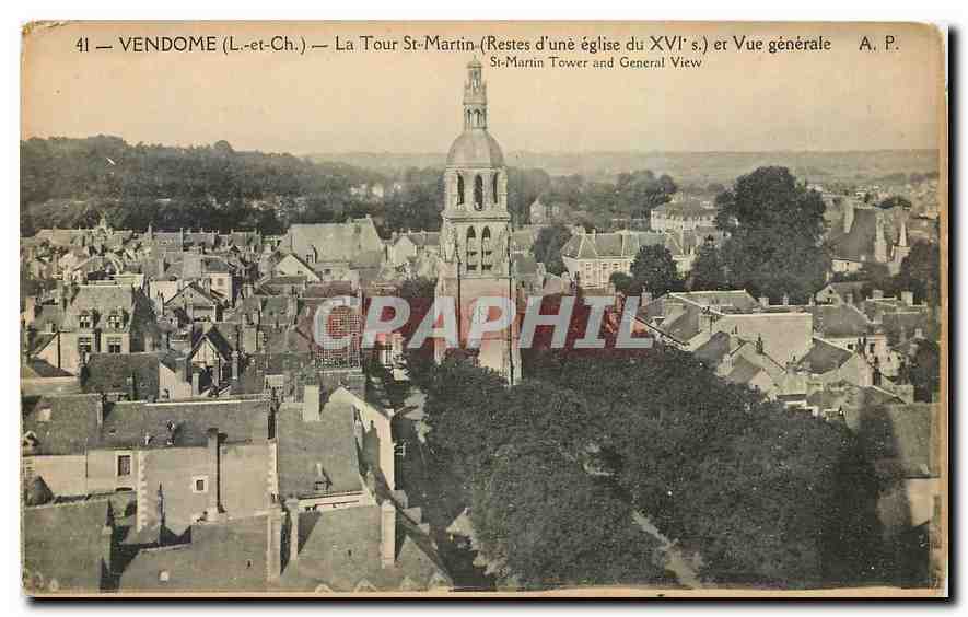 CPA Vendome L et Ch La Tour St Martin et Vue generale 