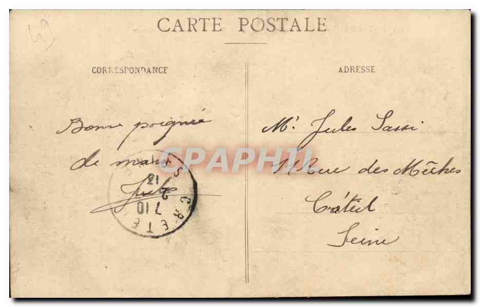 Angers CPa Vue generale sur le pont de la Basse Chaine et le chateau — Rückseite
