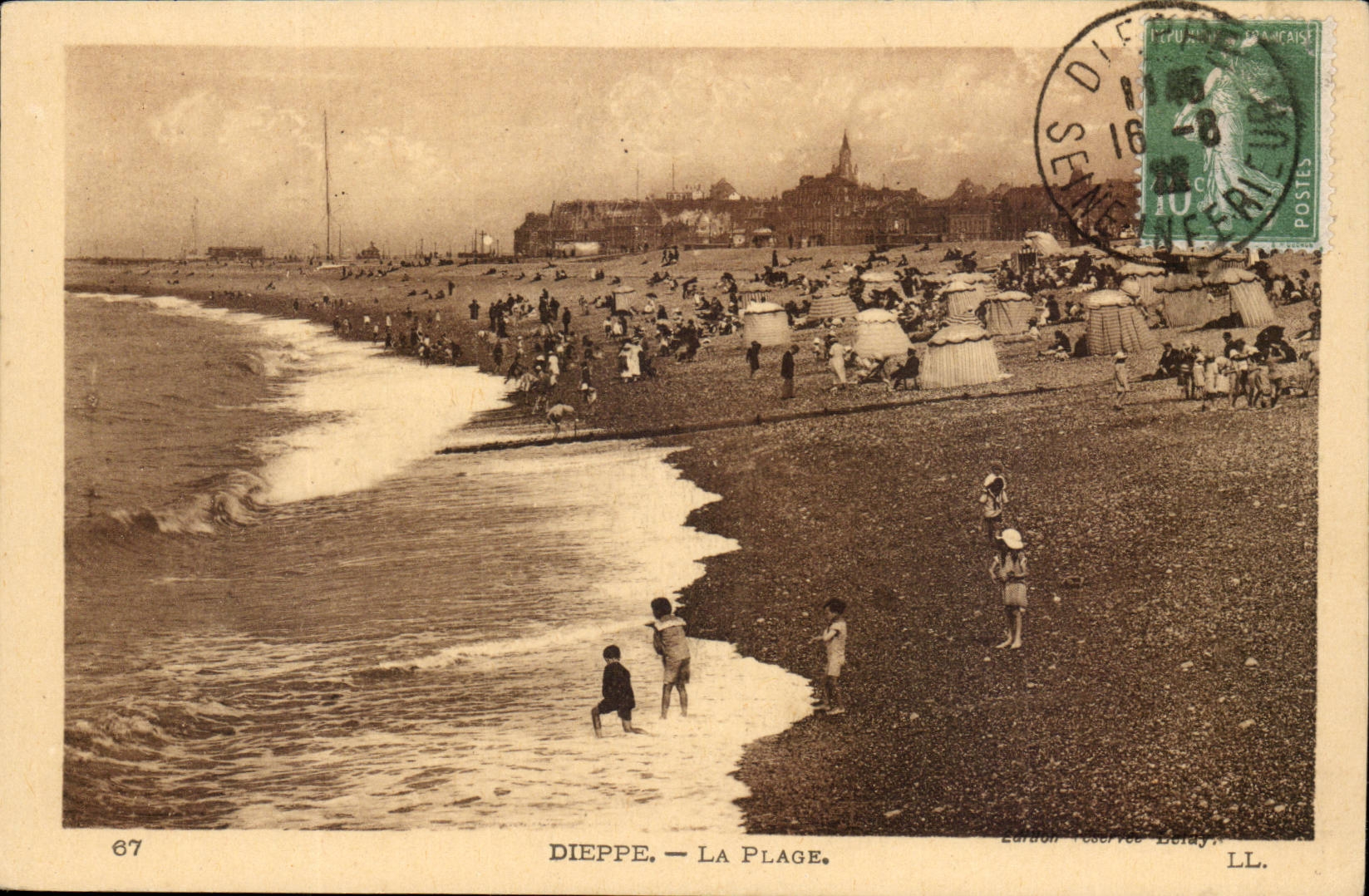 Dieppe CPA La plage