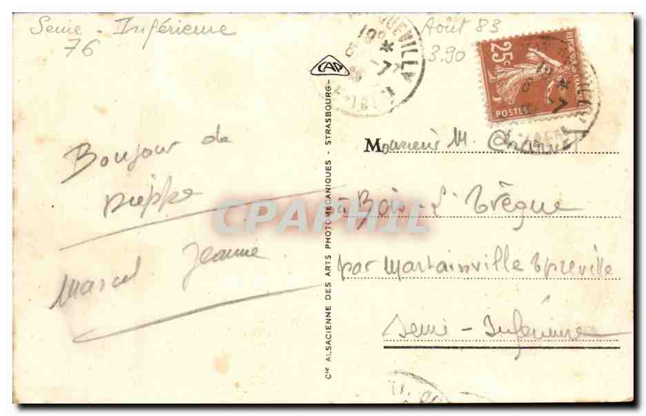 Dieppe CPA Le casino l'entree (voitures) — Rückseite