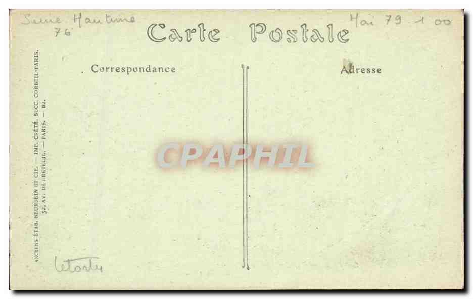 Dieppe CPA Les jardins du casino et le viexu chateau  — Verso