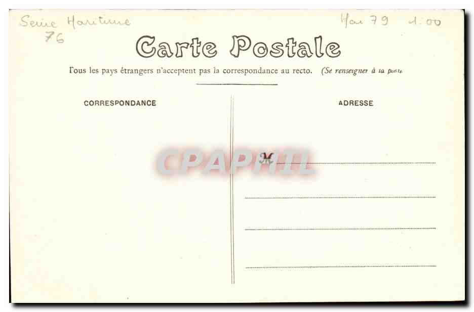 Dieppe CPA Les deux vieilles tours — Rückseite