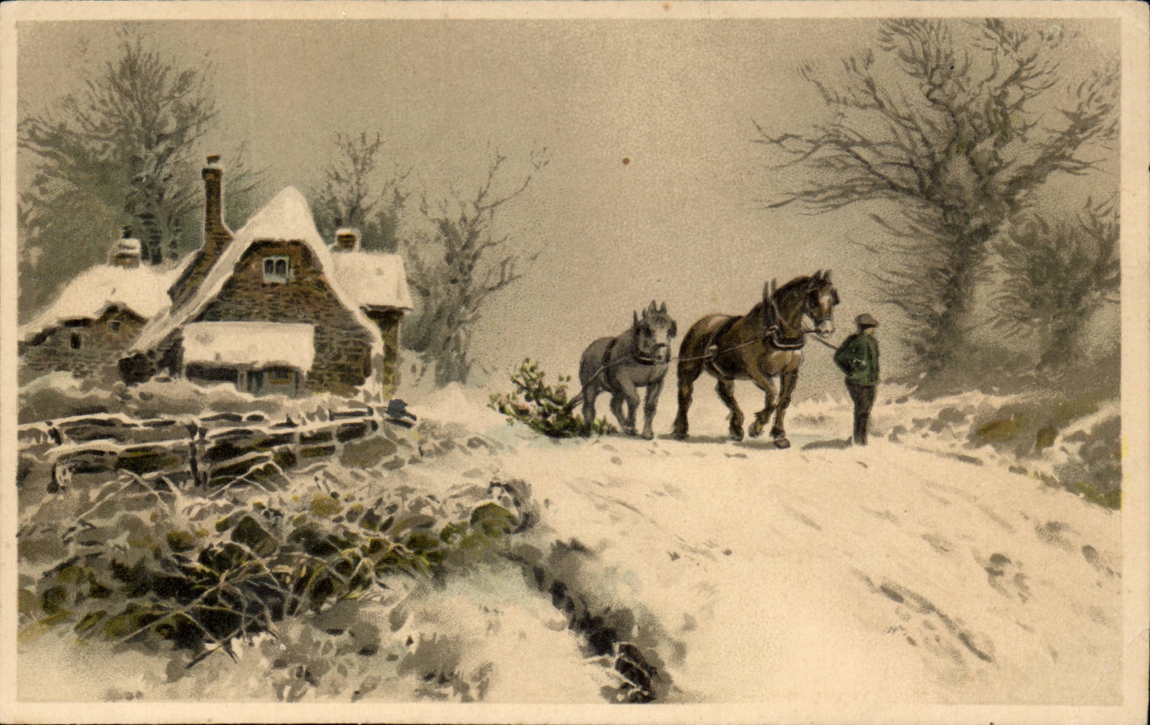 CPA Paysan et son cheval (folklore animal paysan)