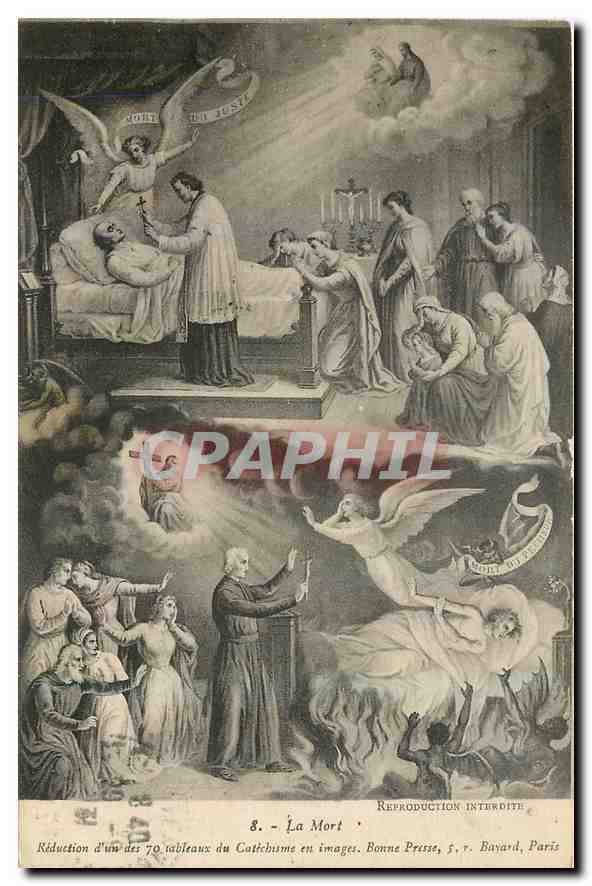 CPA La Mort Tableaux du Cathebisme en images 