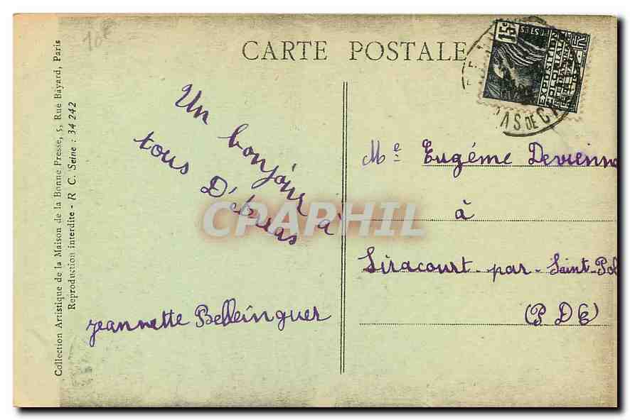 CPA La Mort Tableaux du Cathebisme en images  — Verso