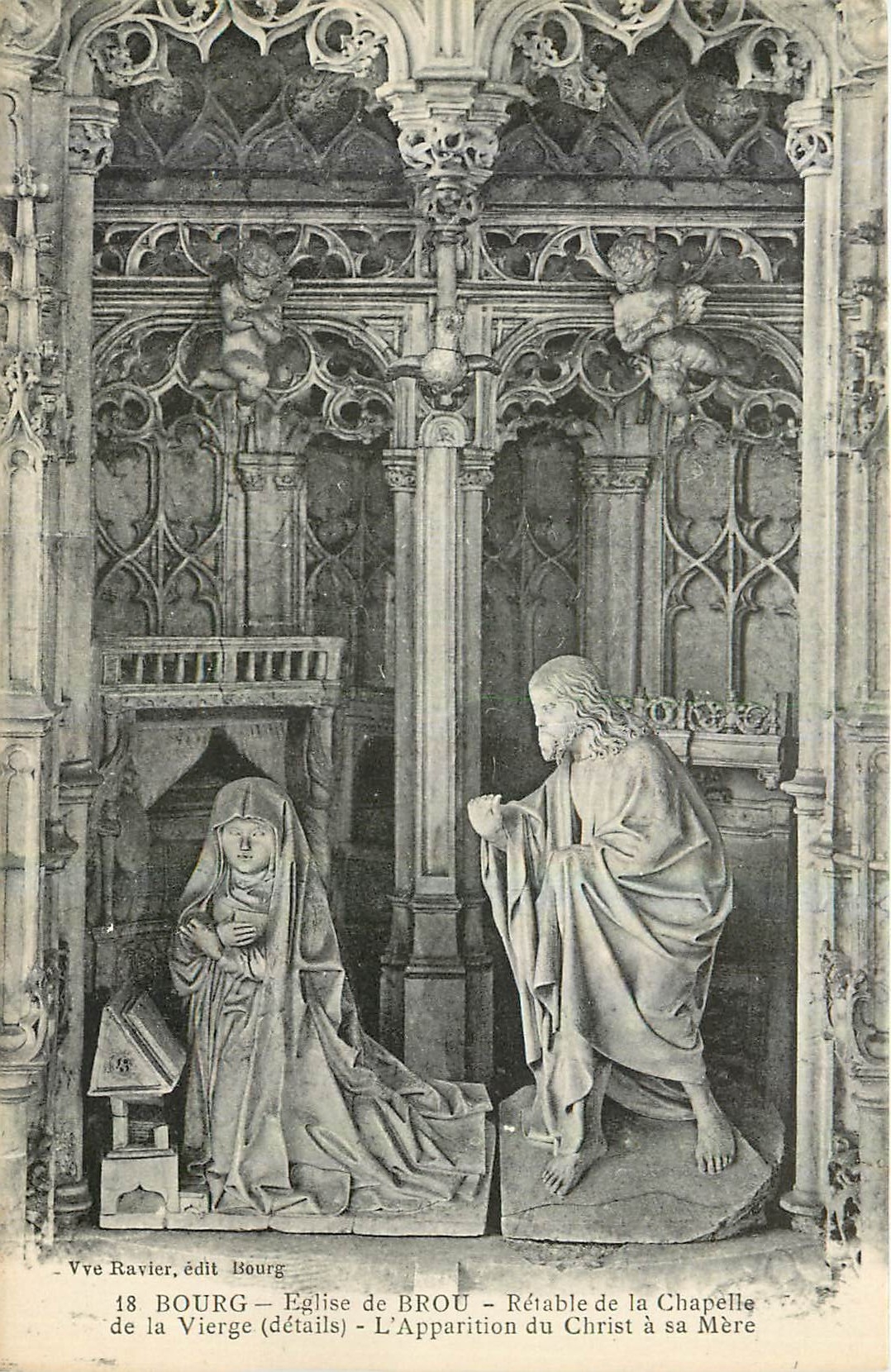 CPA Bourg Eglise de Brou Retable de la Chapelle de la Vierge 