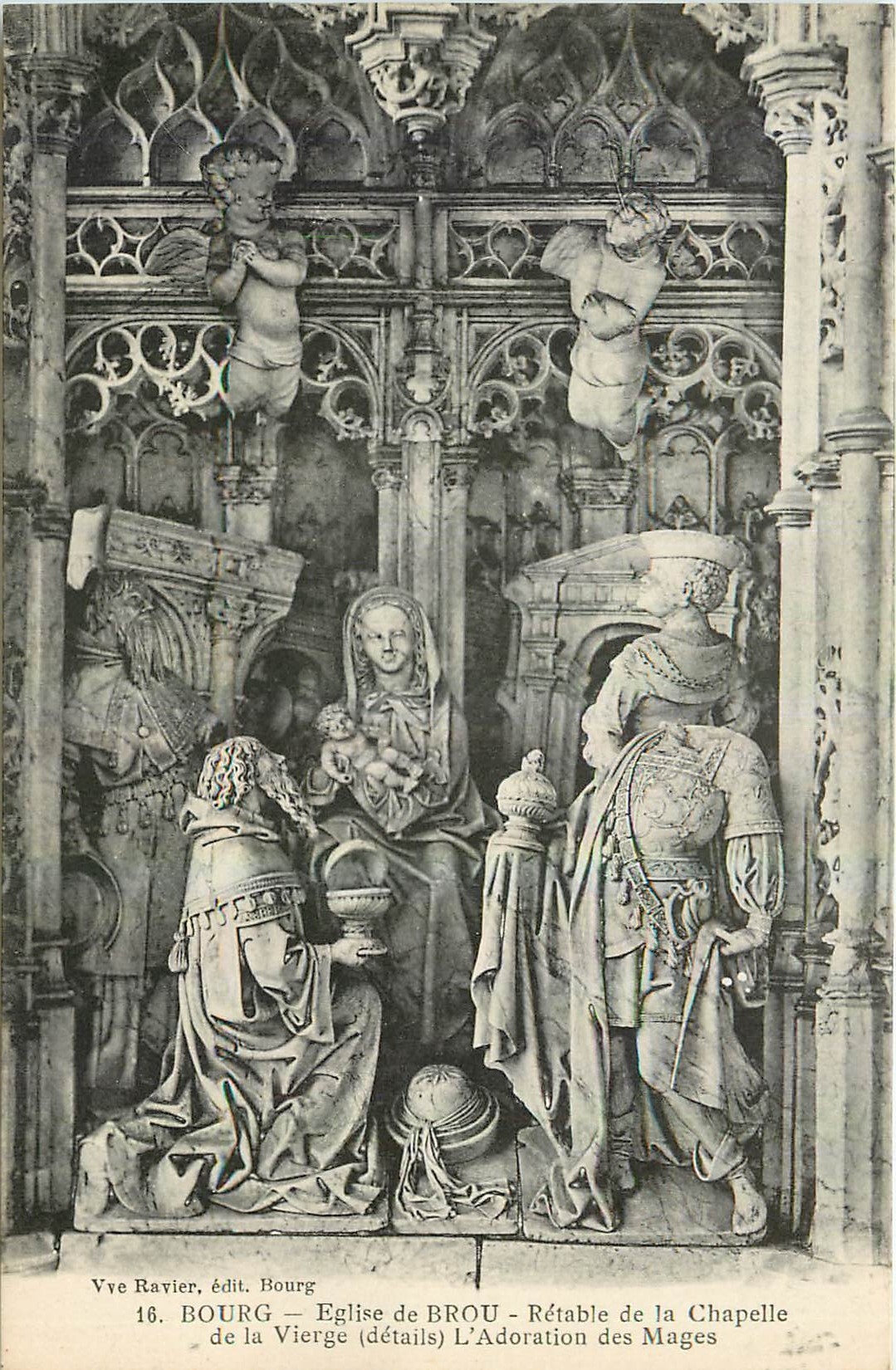 CPA Bourg Eglise de Brou Retable de la Chapelle de la Vierge 
