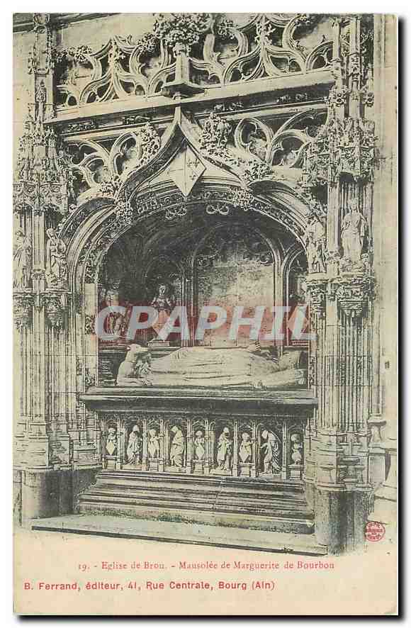 CPA Eglise de Brou Mausolee de Marguerite de Bourbon 