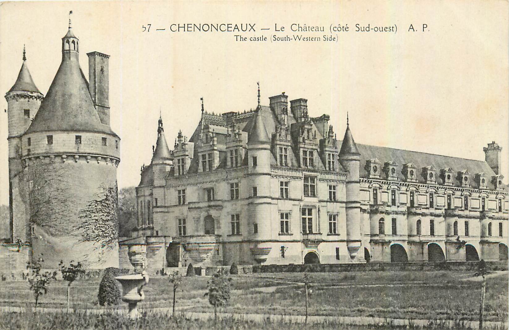 CPA Chenonceaux Le Chateau Cote Sud ouest 